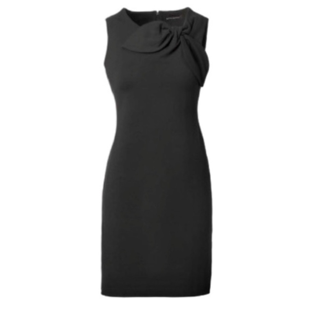 Banana Republic Black neck knot mini dress